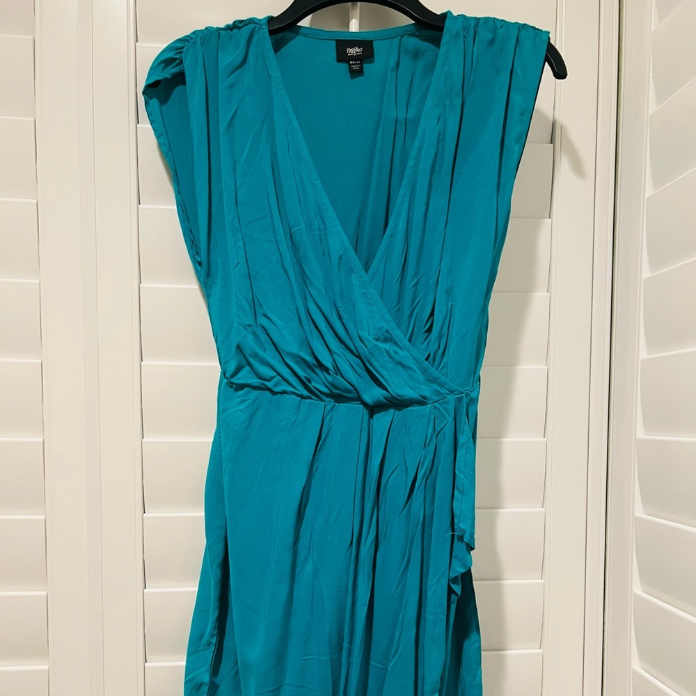 Teal Wrap dress